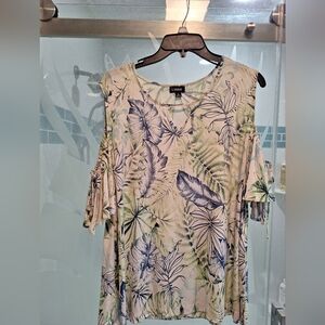 Silky And Has Stretch Womens Blouse Tropical Print